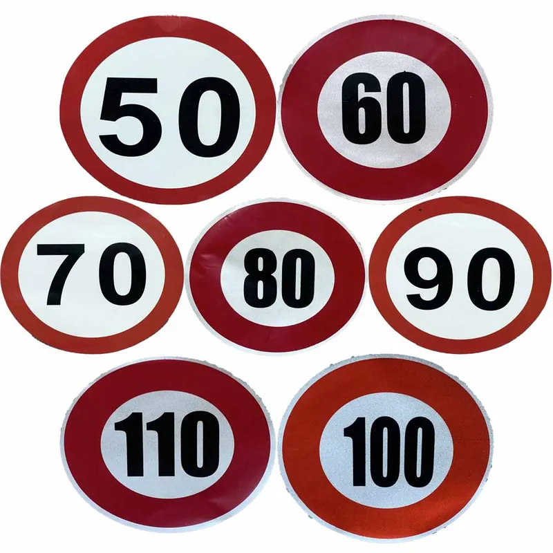 Abtibild indicator limita viteza, autocolant, diametru 12-14cm Lichidare de stoc