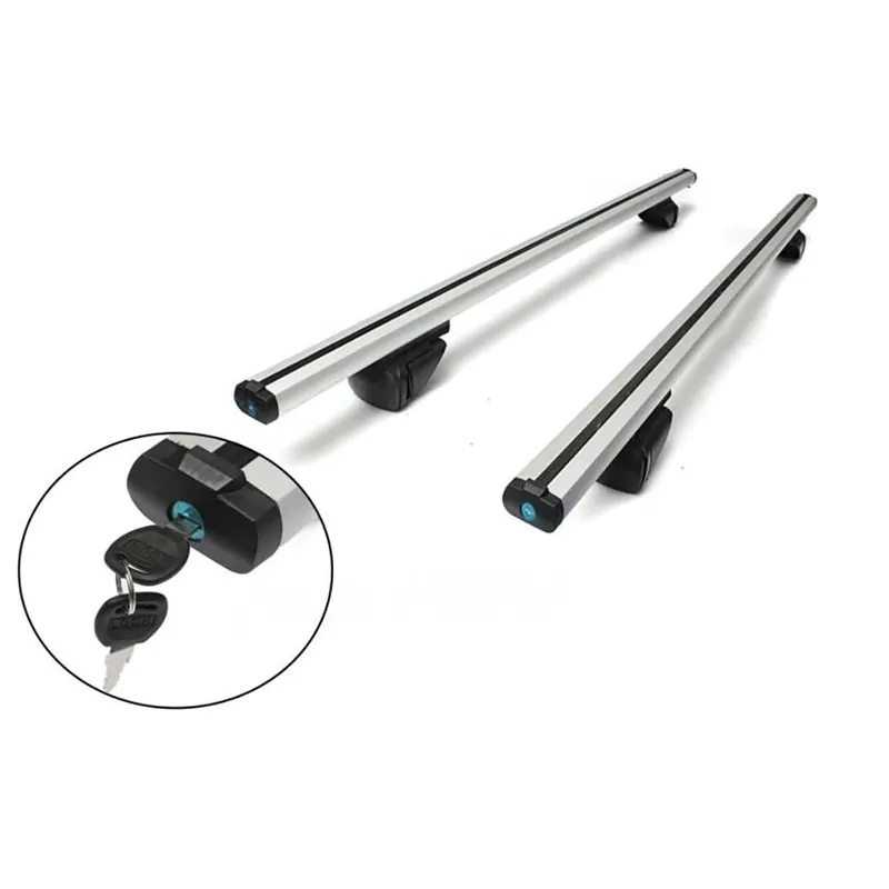 Bare transversale 120 cm aluminiu cu antifurt, portbagaj suplimentar, pentru toate masinile cu bare longitudinale Chilipir