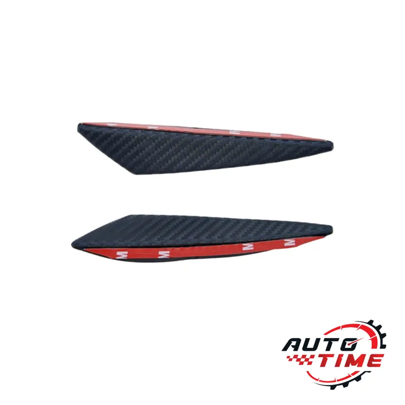 Lichidare de stoc Set 2 ornamente splitter protectie bara fata, negru mat carbon
