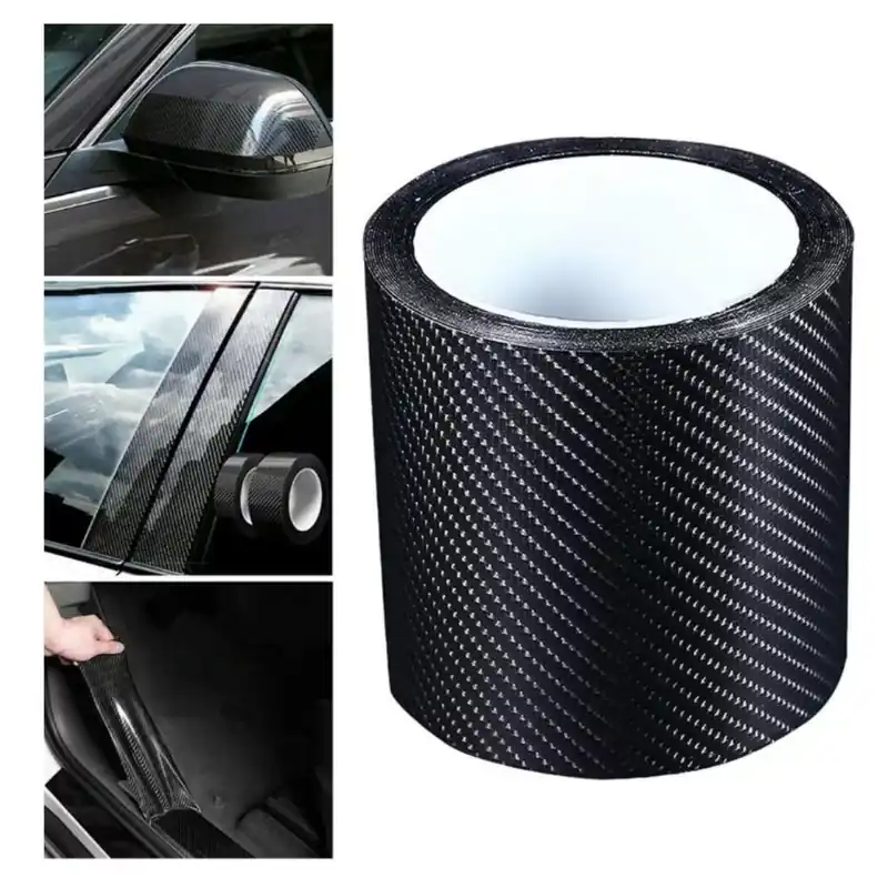 Banda adeziva de carbon 5D lucios pentru protectie auto 10 cm x 5 m Livrare gratuită