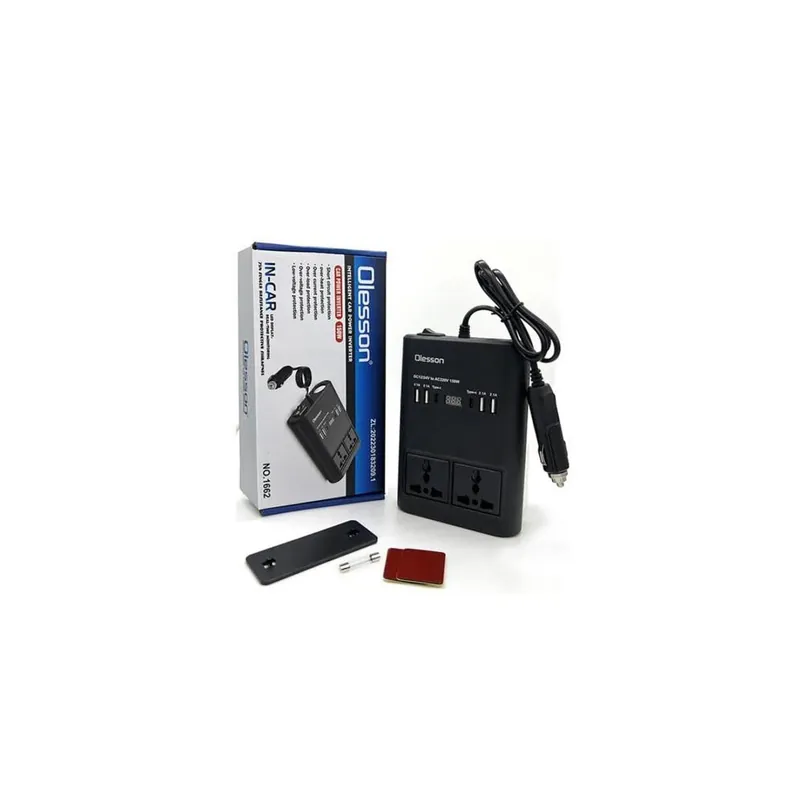 Promoție Invertor auto 12-24V la 220V AC, 150W, cu Display, 4xUSB, 2xType-C, mufa bricheta auto