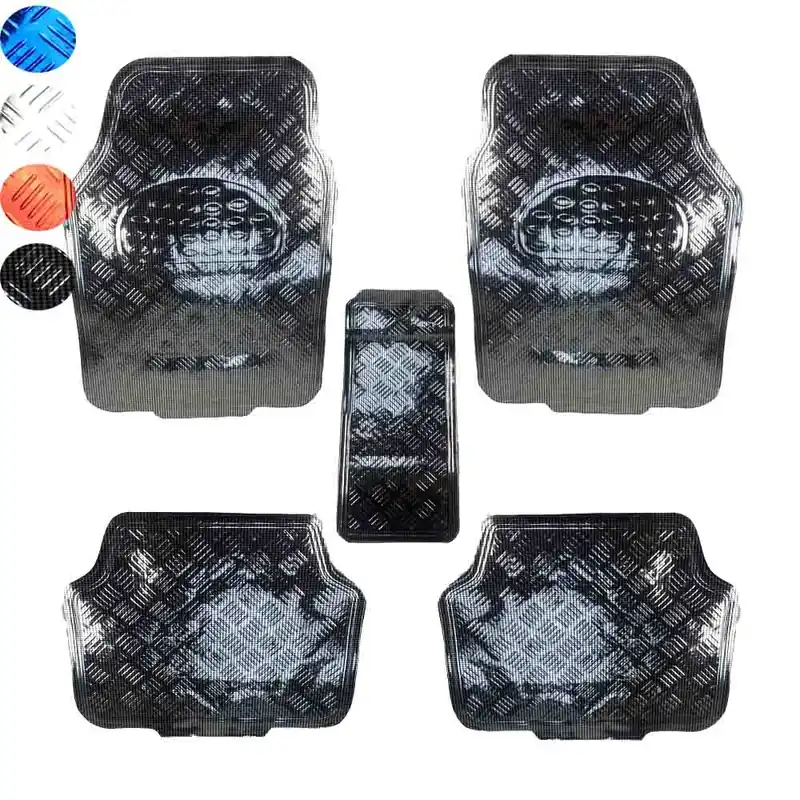Covorase auto imitatie aluminiu universale 5buc/set Ultima șansă