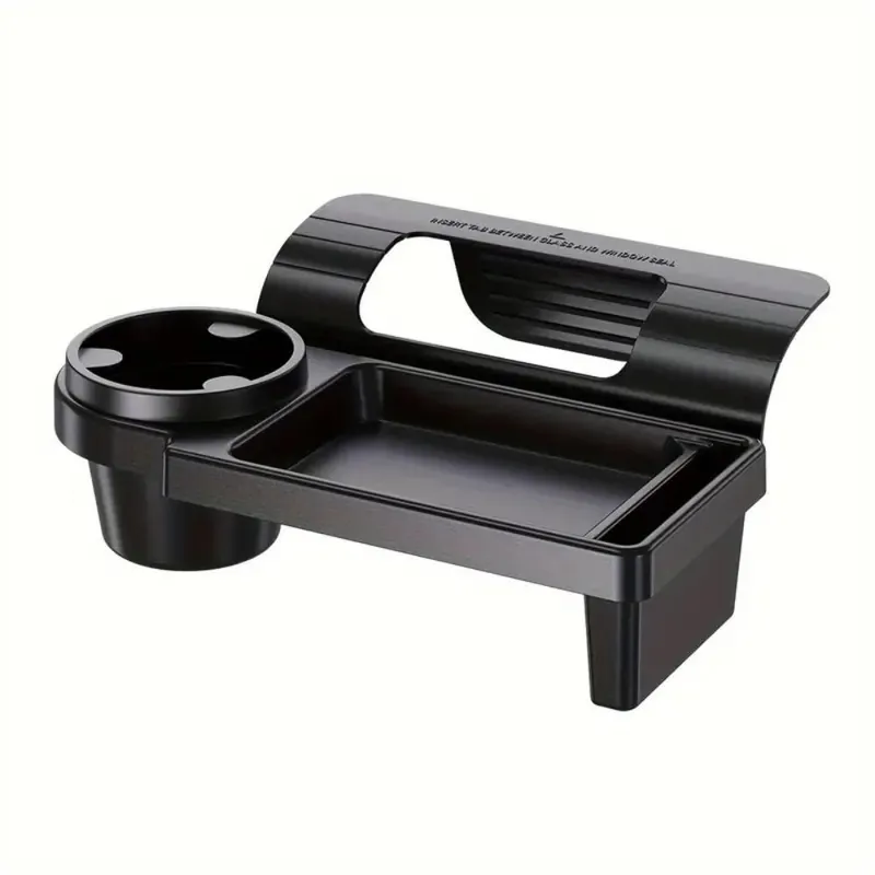 Organizator auto multifunctional cu suport de pahar, fixare rama de la geam, negru Bestseller