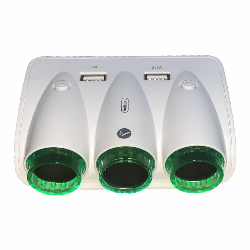 Multiplicator priza bricheta, 12V-24V, 3x port bricheta auto, 2x port USB 1A/2.1A Ofertă exclusivă