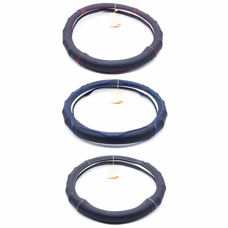 Husa volan din piele ecologica perforata color, diametru 38 cm Ultima șansă