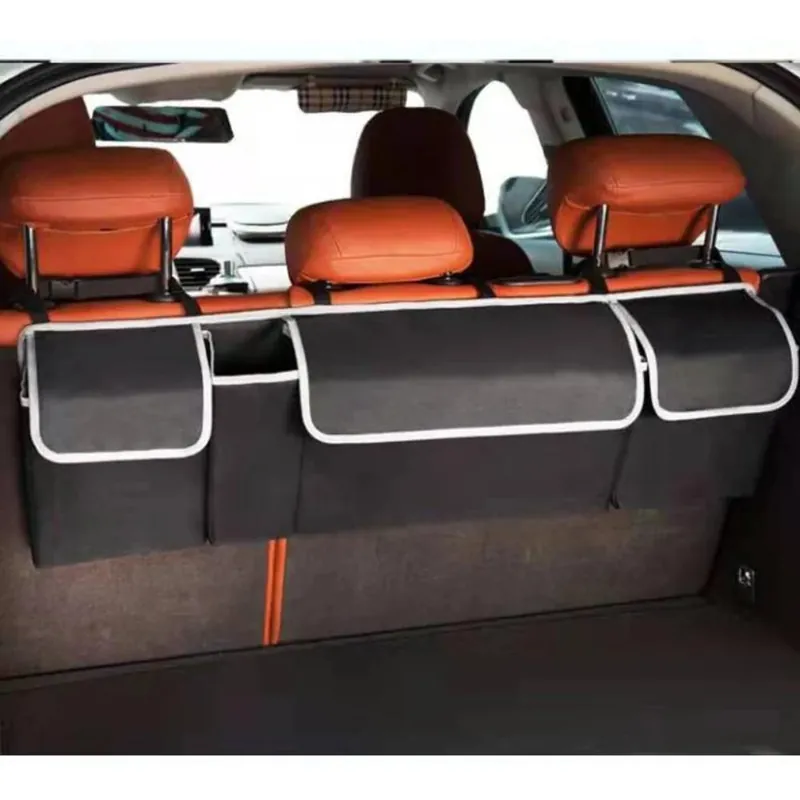 Organizator portbagaj auto, multifunctional, 4 compartimente depozitare, 90 x 12 x 25 cm, negru Bestseller
