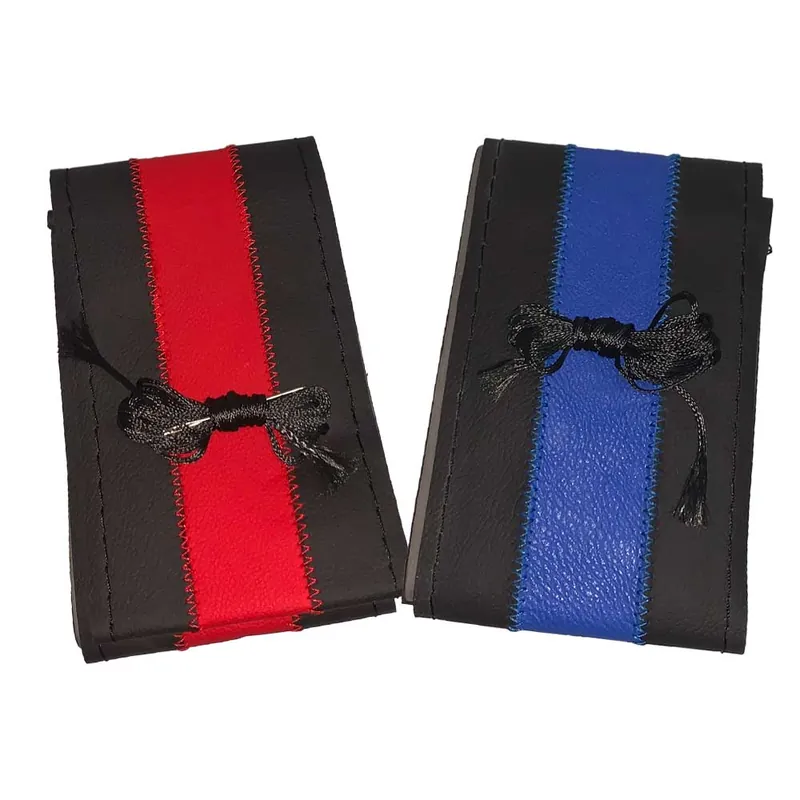 Husa volan 10.5×38 cm cu ac si ata, piele sintetica, dunga color Mai ieftin