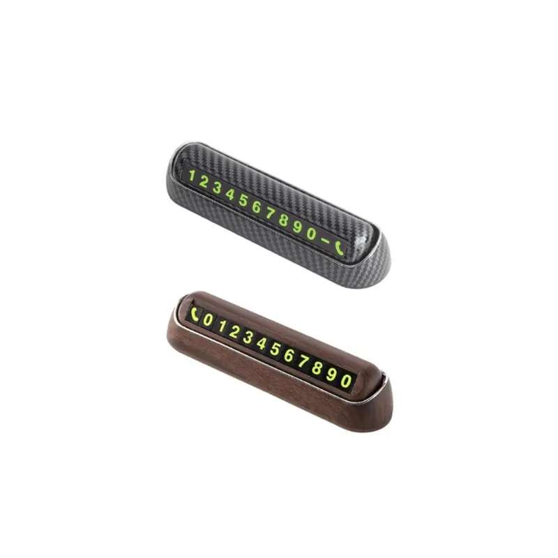 Lichidare de stoc Suport numar de telefon parcare temporara, negru carbon 5D sau mahon 5D