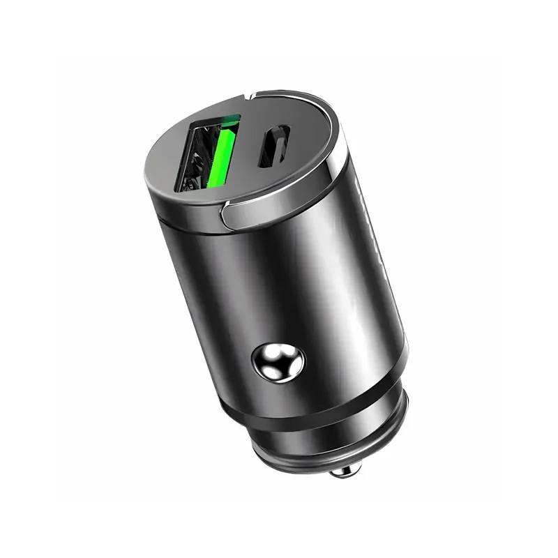 Cumpără acum Incarcator auto 12-24V, 30W, USB si Type-C, negru