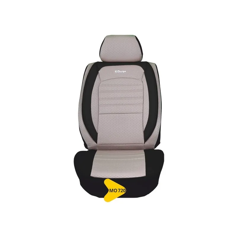 Super ofertă Huse scaune auto universale, stofa si piele sintetica, negru cu bej, MO720