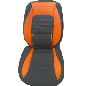 Huse scaune auto universale, stofa si piele sintetica, portocaliu cu negru Expediere rapidă