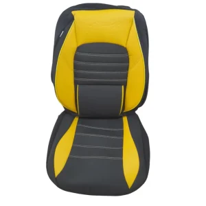 Huse scaune auto universale, stofa si piele sintetica, galben cu negru Reduceri