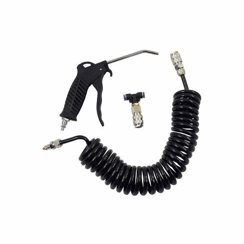 Set pistol de suflat cu furtun spiralat si mufa teu de conectare Cumpără acum