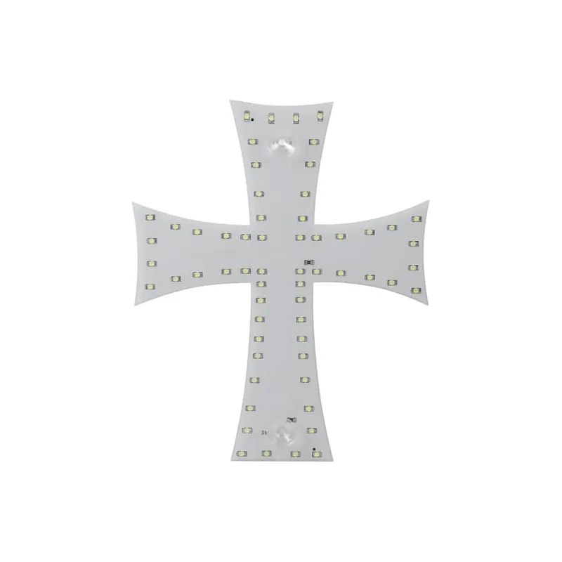 Ornament parbriz interior LED RGB, model cruce, 62 led-uri, cu ventuza, 12-24V Cel mai bun preț