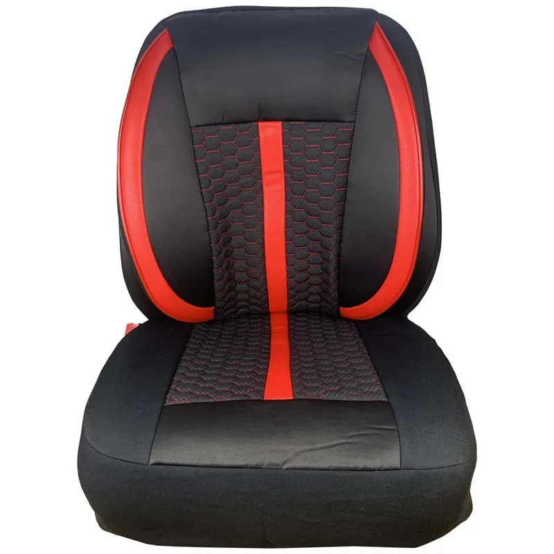 Huse scaune auto universale, textil, negru cu rosu Cumpărături sigure