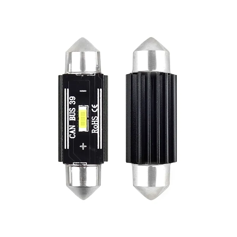 Ieftin Set 2 becuri sofit 12V/24V C5W 39mm 1 LED SMD1860 UltraBright, CANBUS