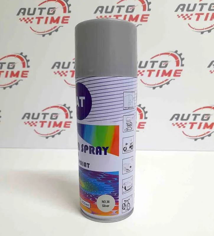 Spray vopsea AT, ARGINTIU, 450ml Discount