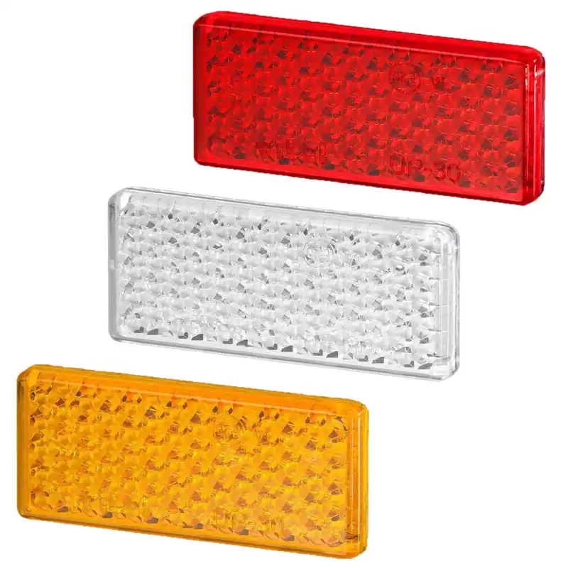 Retur ușor Catadioptru reflectorizant dreptunghi cu adeziv, 46x96mm