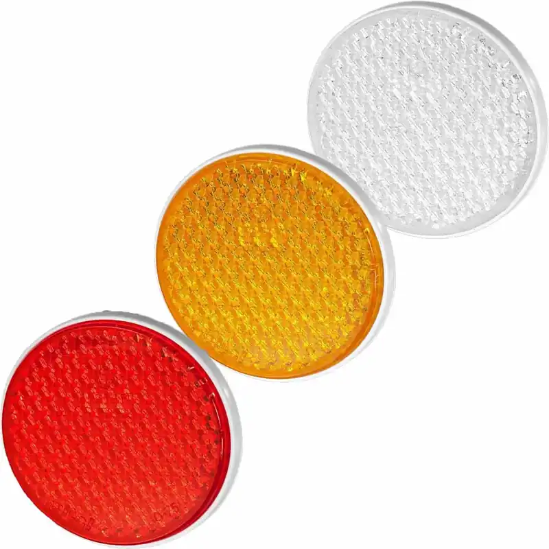 Catadioptru reflectorizant rotund cu surub, phi 75mm Retur ușor
