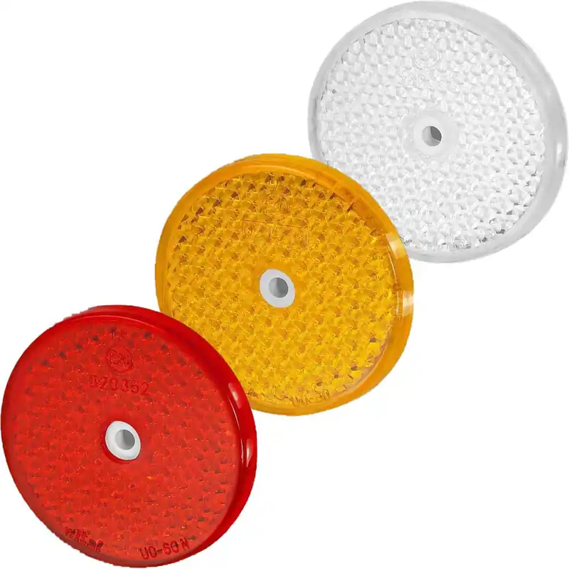 Reducere extra Catadioptru reflectorizant rotund cu gaura, phi 60mm