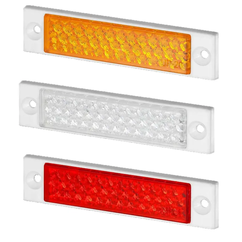 Catadioptru reflectorizant dreptunghi cu gaura, 21x90mm Ofertă