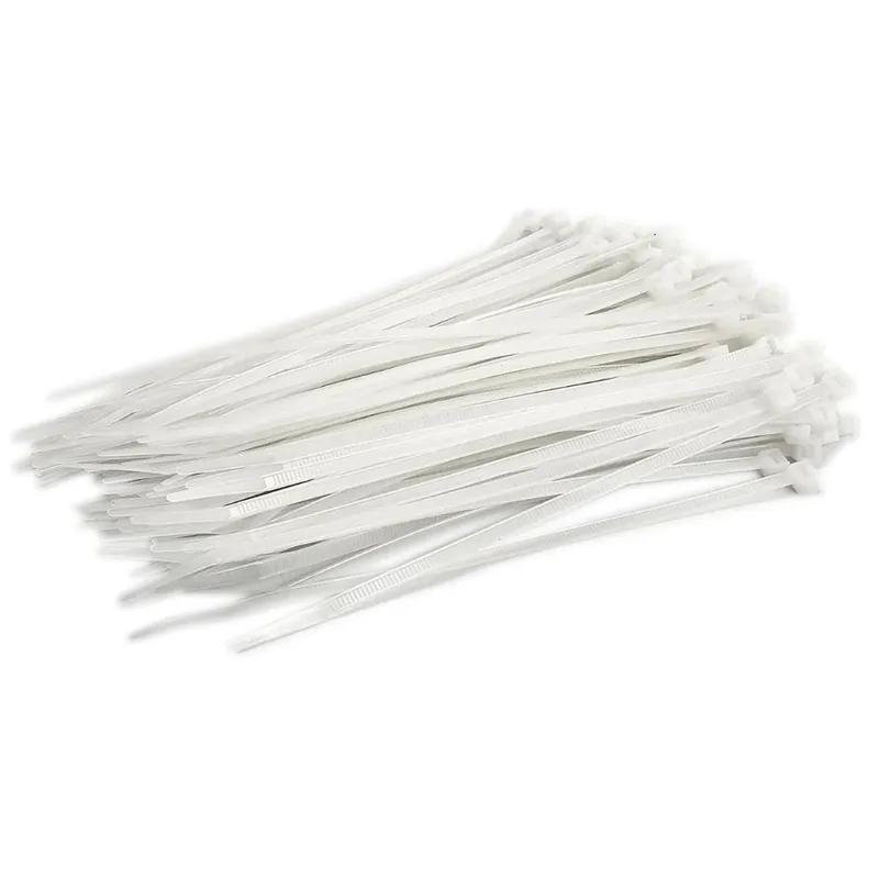 Bestseller Set 100 coliere din plastic, 3.6 x 300 mm, alb