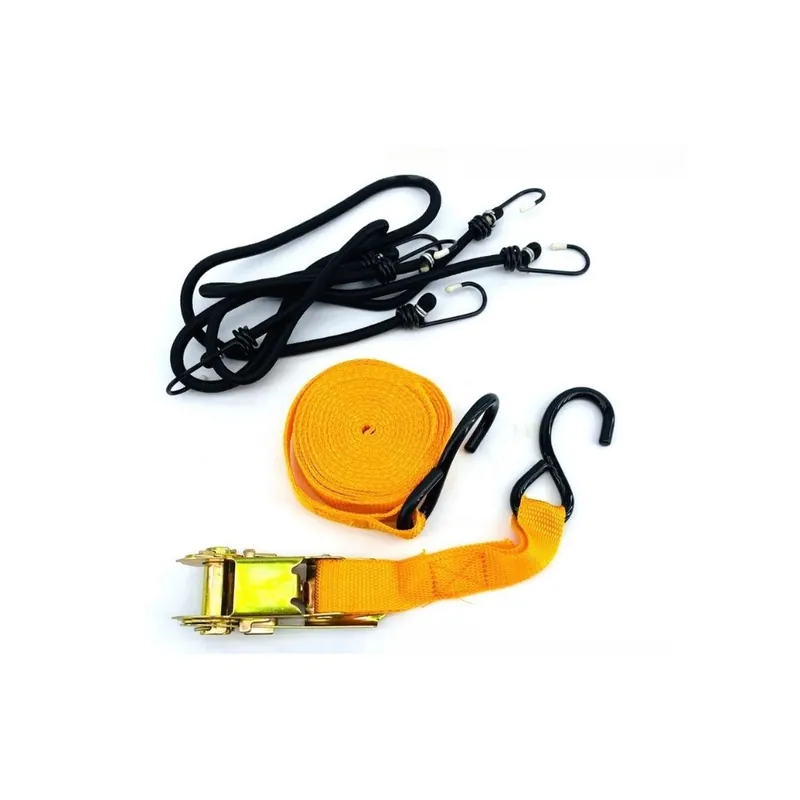 Mai ieftin Chinga ancorare bagaje cu clichet 3m x 25mm cu 4 coarde elastice de fixare