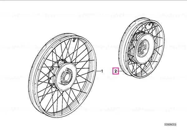 Plată sigură Rear spoke wheel f disc brake 4,00X15 - BMW Motorrad