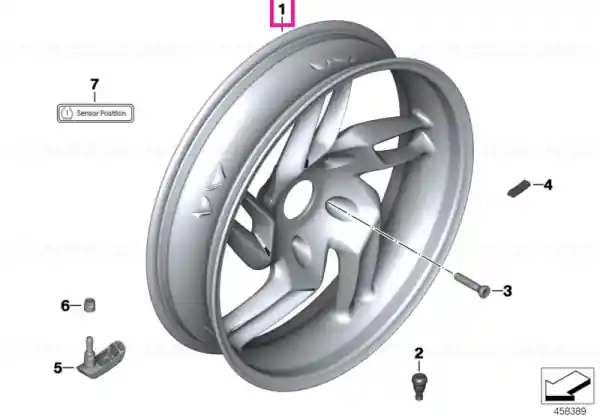 Silver rear wheel 4.00X17" Ultima șansă