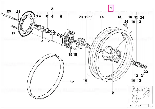Preț mic Spoke wheel, rear 3,50X17