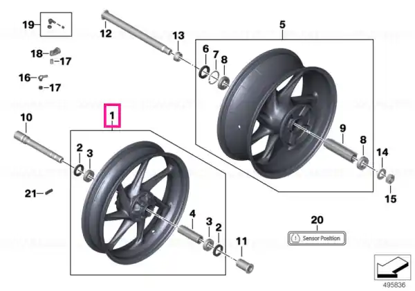Reducere de preț Wheel rim carbon front 3.5X17