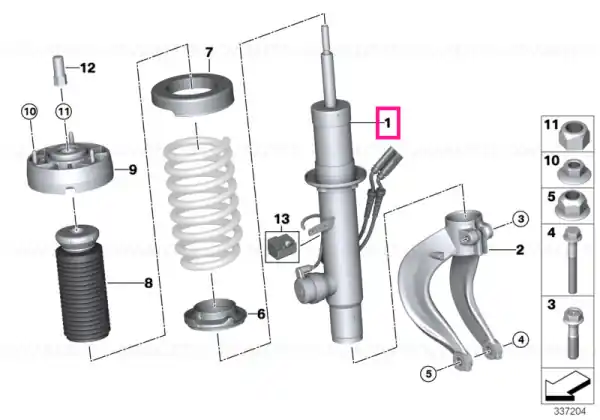 Left front spring strut - BMW Ofertă