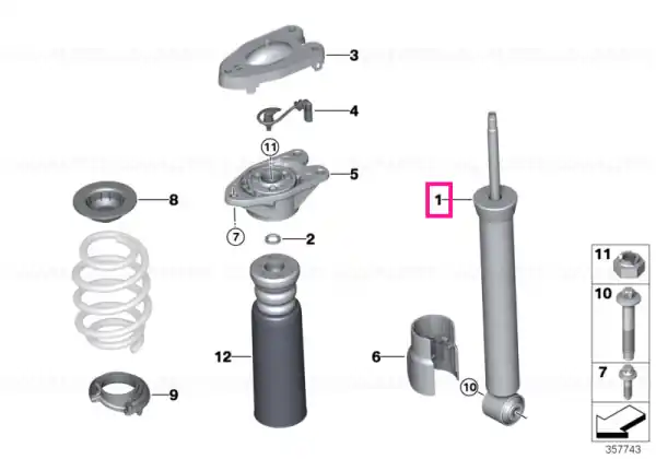 Bestseller Shock absorber, rear VDC