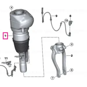 Calitate înaltă RP air suspension strut front right HIGH