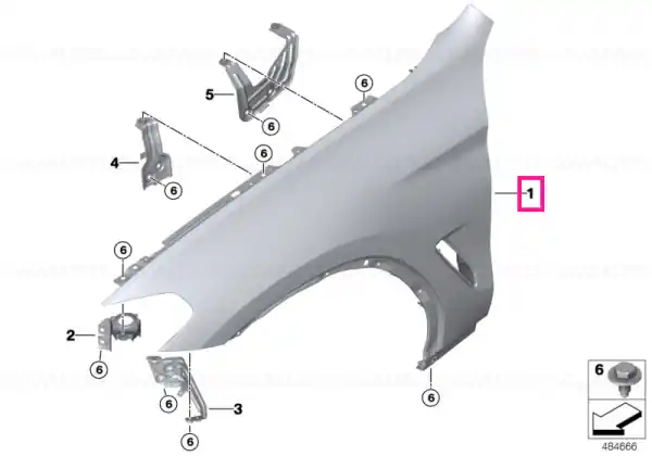 Comandă acum Side panel, front right
