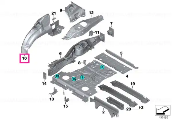 Rear left wheelhouse Transport gratuit
