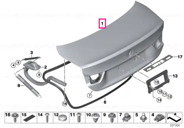 Trunk lid Doar azi