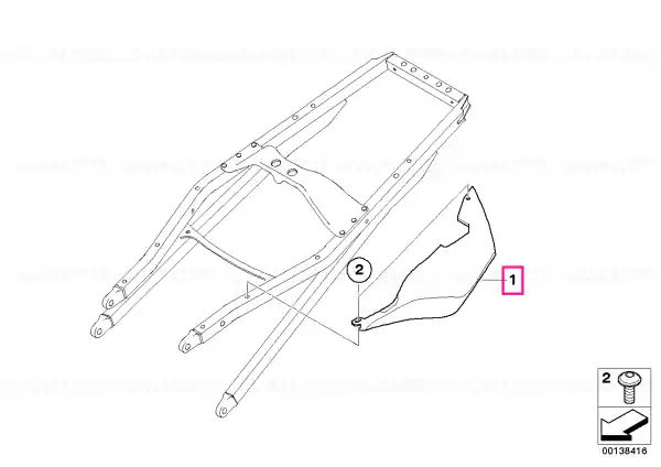 Rear lateral part, prime coated, right Livrare expres