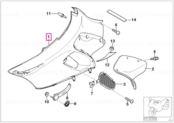 Ofertă specială Trim panel prime coated left - BMW Motorrad