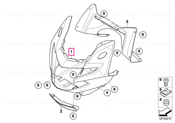 Trim upper prime coated - BMW Motorrad Livrare gratuită