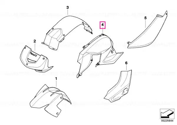 Ultima șansă Trim panel prime coated left - BMW Motorrad
