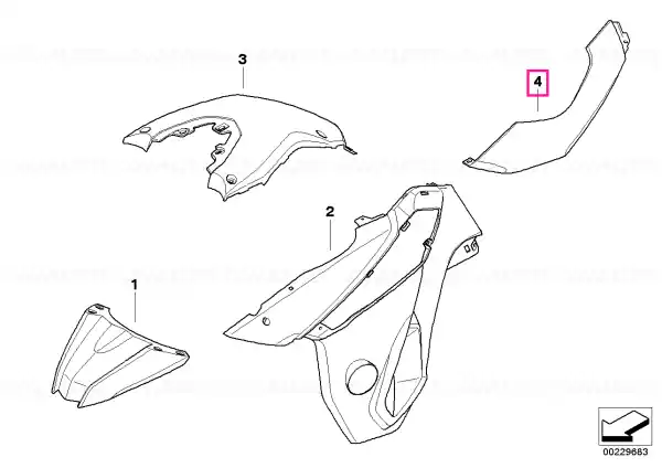 Nu rata Side section, primed, rear left