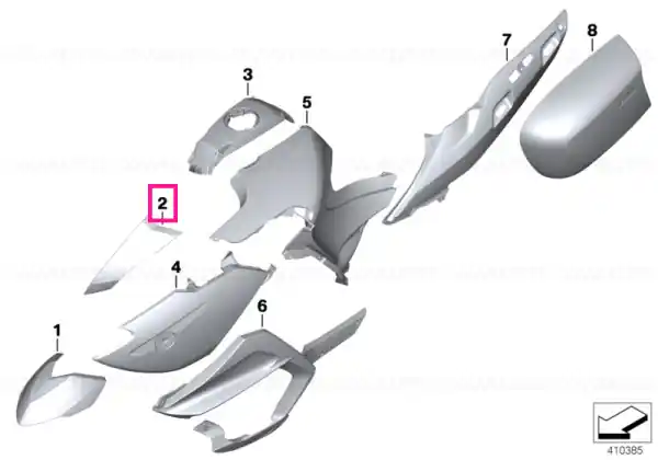 Mirror trim, left, primed - BMW Motorrad Promoție