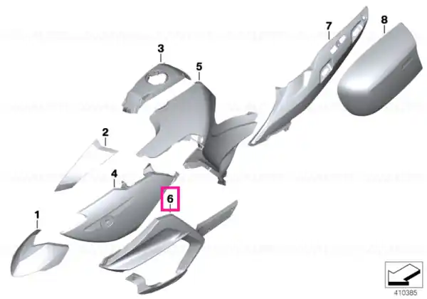 Engine spoiler, left, primed Discount
