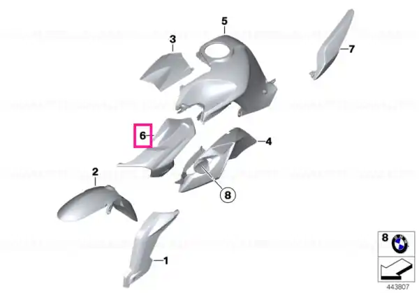 Comandă acum Capac superior aprimat stânga - BMW Motorrad