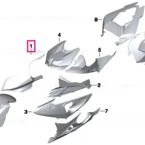 Upper trim section, right THUNDER-GREY - BMW Motorrad Noutate