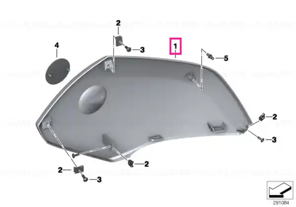 Reducere de preț Side trim, upper right PRIMED - BMW Motorrad