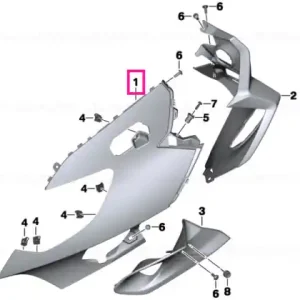 Calitate înaltă Fairing top section, left, primed