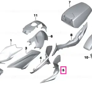 Calitate înaltă Engine spoiler, primed, left