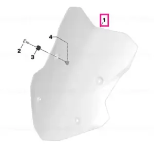 Windshield, clear L=320MM Reducere